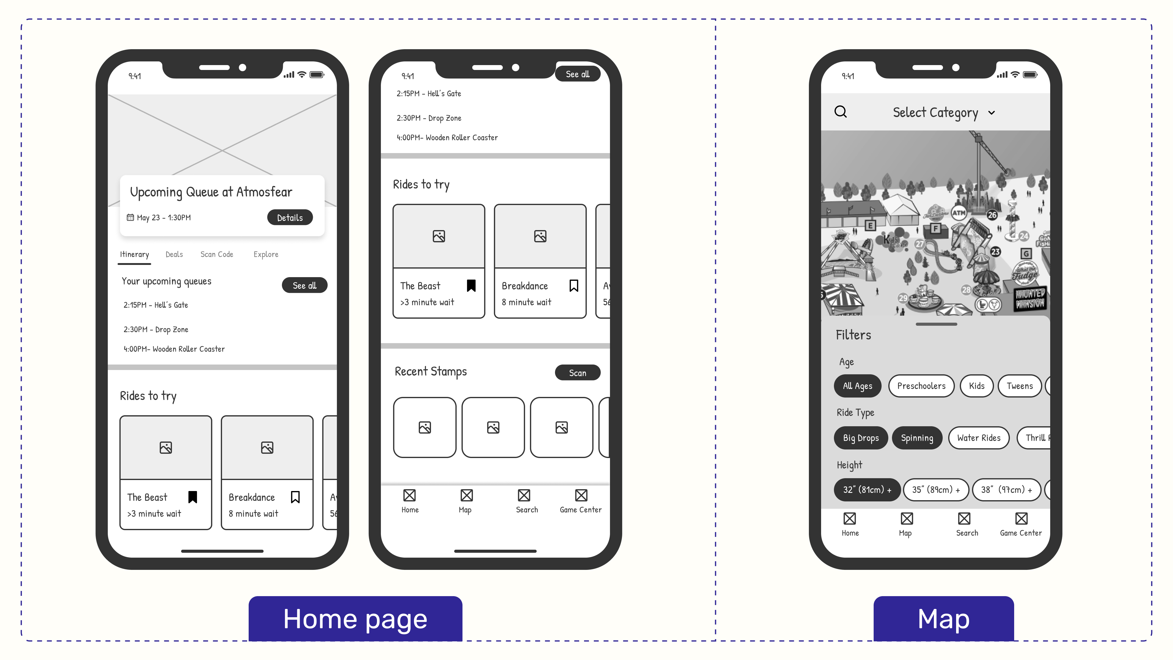 mid-fi wireframes